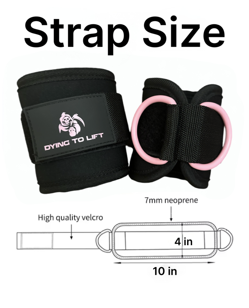 Dying to Lift Womens Ankle Straps