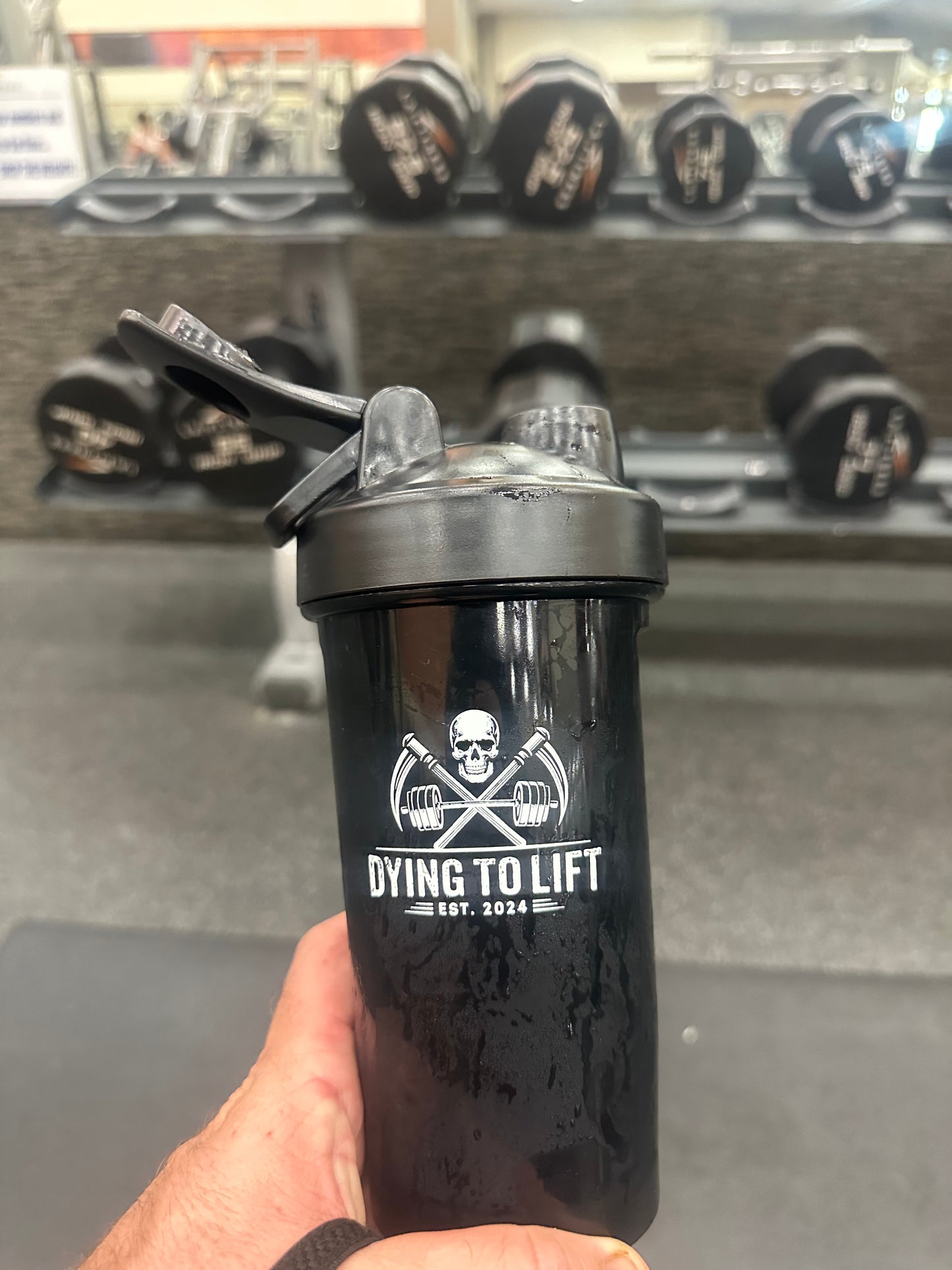 Dying to Lift Black Shaker Cup + Free bag (Crossbones)