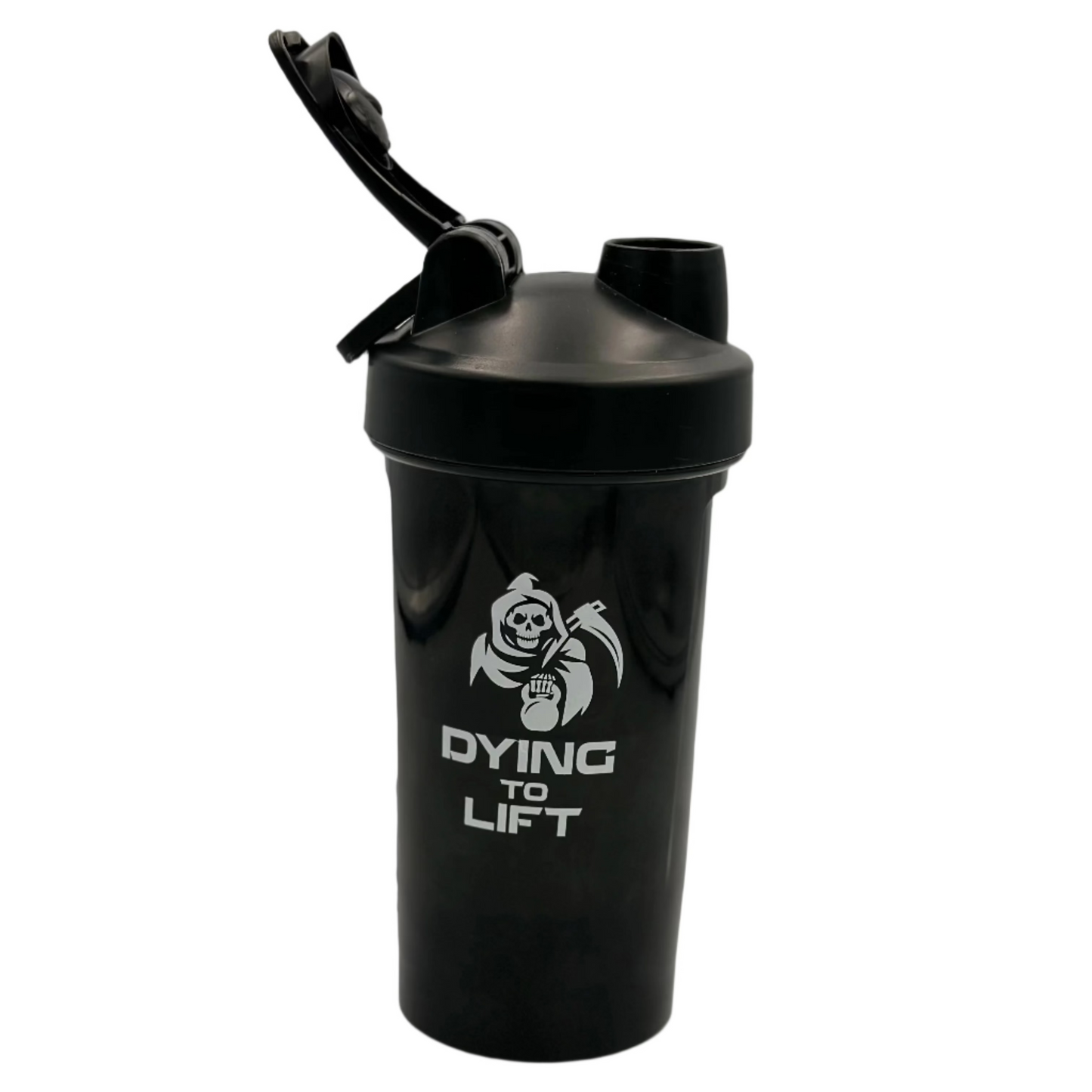 Dying to Lift Black Shaker Cup + Free bag (White Logo)