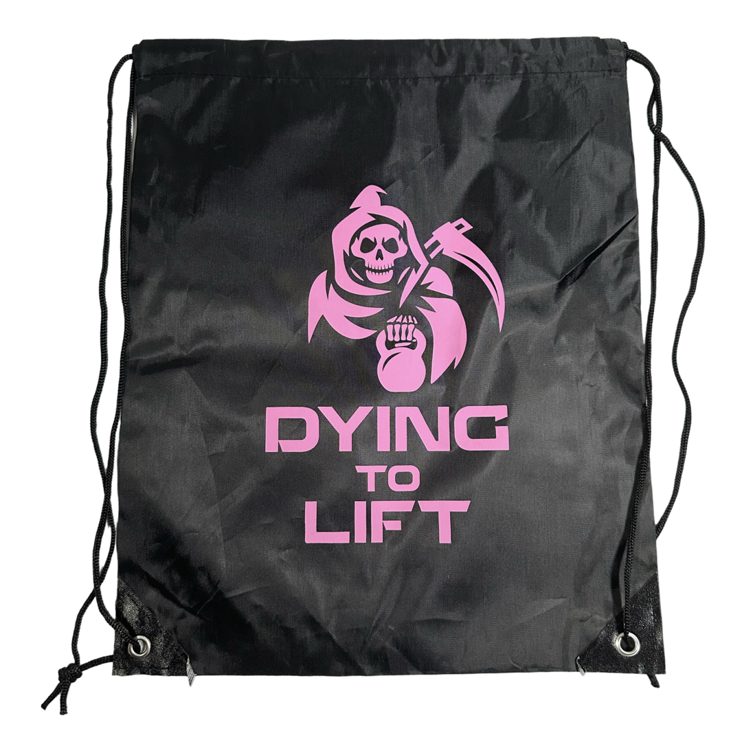 Dying to LIft Black Shaker Cup + Free Bag (Pink Logo)